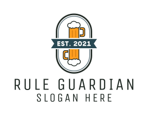 Beer Pub Badge  logo design