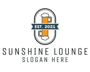 Beer Pub Badge  logo design