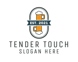 Beer Pub Badge  logo design