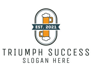 Beer Pub Badge  logo design