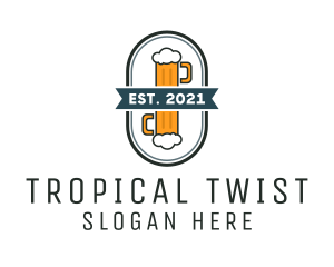 Beer Pub Badge  logo