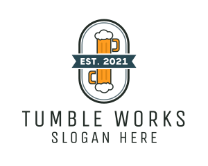 Beer Pub Badge  logo design