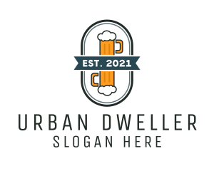 Beer Pub Badge  logo design