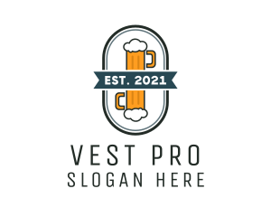 Beer Pub Badge  logo design