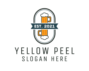 Beer Pub Badge  logo design