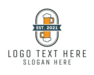 Froth - Beer Pub Badge logo design