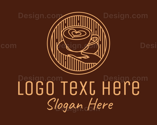 Lovely Serving Coffee Cup Logo