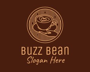 Lovely Serving Coffee Cup logo design