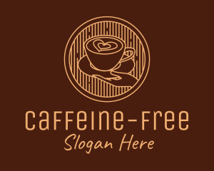 Lovely Serving Coffee Cup logo design