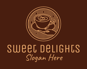 Lovely Serving Coffee Cup logo design