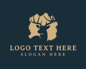 Silhouette - Deer Animal Silhouette logo design