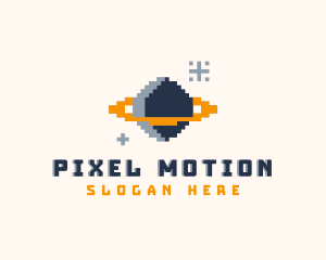 Pixelated Gamer Planet logo design