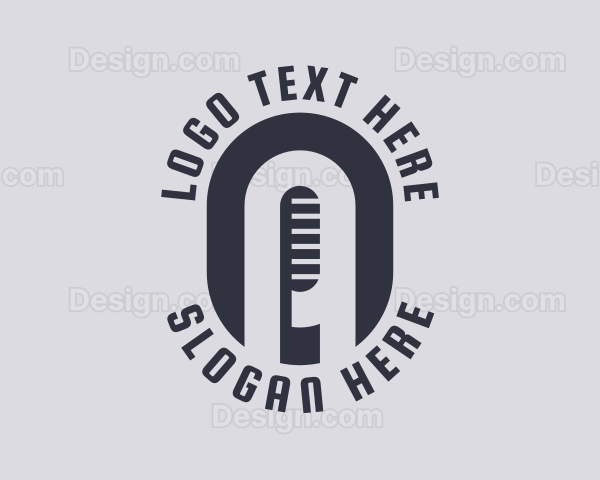 Music Radio Microphone Logo