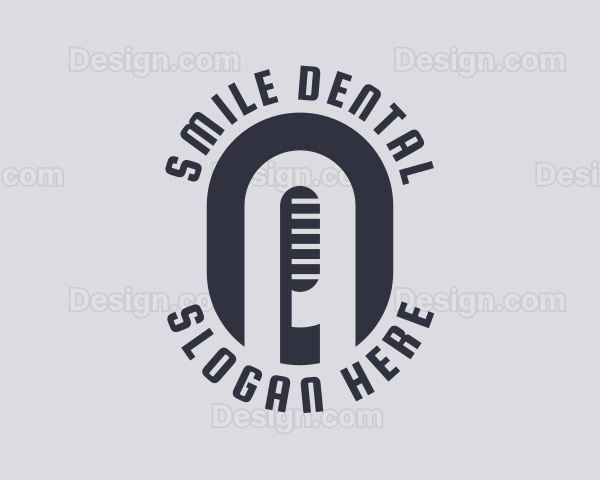 Music Radio Microphone Logo