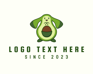 Cute Avocado Rabbit logo