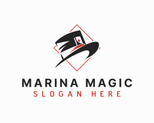 Magician Top Hat logo design