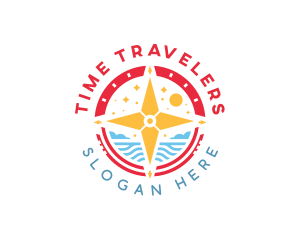 Travel Navigation Compass logo design