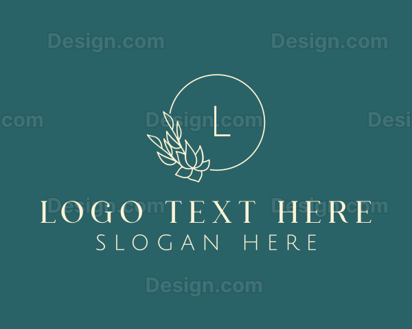 Floral Wedding Wreath Logo