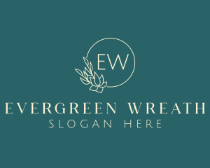 Floral Wedding Wreath logo design