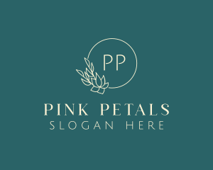 Floral Wedding Wreath logo design