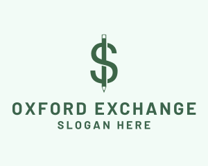 Dollar Pencil Money Exchange logo design