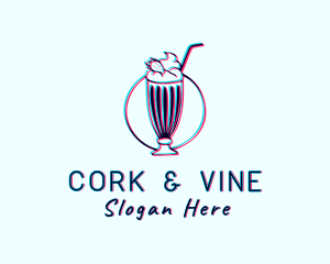 Milkshake Smoothie Drink logo design