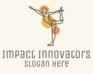 Dancer Pose Yoga Monoline logo