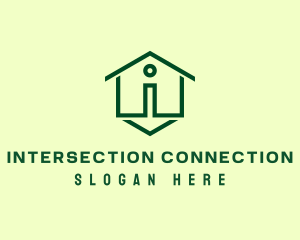 House Construction Letter I logo design