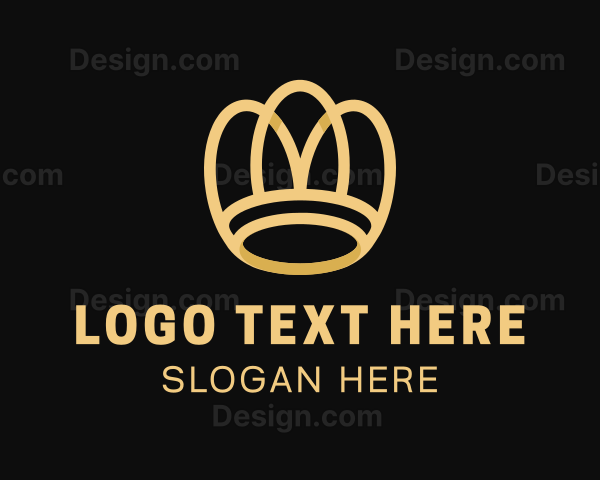 Golden Luxury Crown Logo