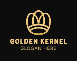 Golden Luxury Crown logo design