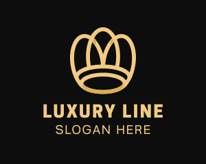 Golden Luxury Crown logo design