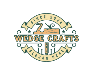 Wood Planer Carpentry logo design