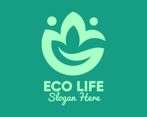 Green Eco Plant logo design