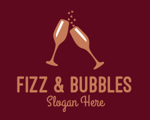 Sparkling Wine Champagne Glass logo