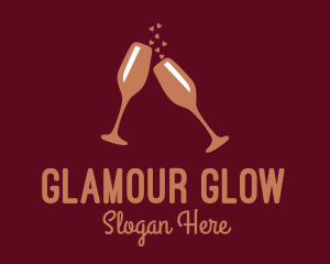 Sparkling Wine Champagne Glass logo