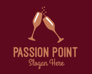 Sparkling Wine Champagne Glass logo