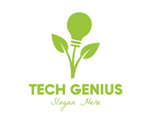 Green Leaf Bulb logo