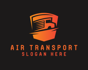 Logistics Truck Shield logo design