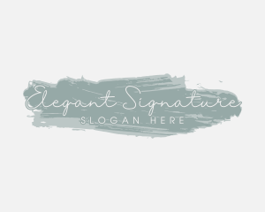 Feminine Cursive Watercolor logo design