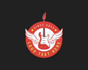 Guitar Music Wings Logo