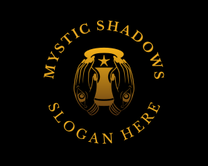 Mystical Hourglass Hand logo design