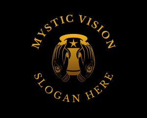 Mystical Hourglass Hand logo design