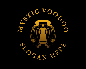 Mystical Hourglass Hand logo design