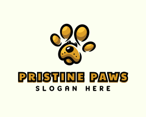 Dog Pet Paw logo design