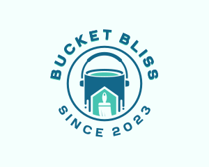 House Paint Bucket Renovation logo design