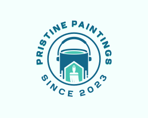 House Paint Bucket Renovation logo design