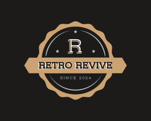 Retro Star Seal Stamp logo design