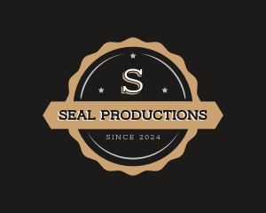Retro Star Seal Stamp logo