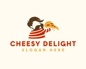 Cheesy Pizza Man logo design