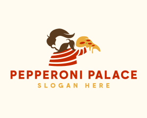 Cheesy Pizza Man logo design